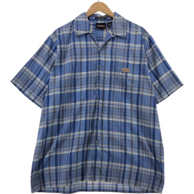 古着 ディッキーズ Dickies チェック柄 オープンカラー 半袖 ワークシャツ ボックスシャツ メンズL相当/eaa562734 【中古】 【250628】/eaa562734