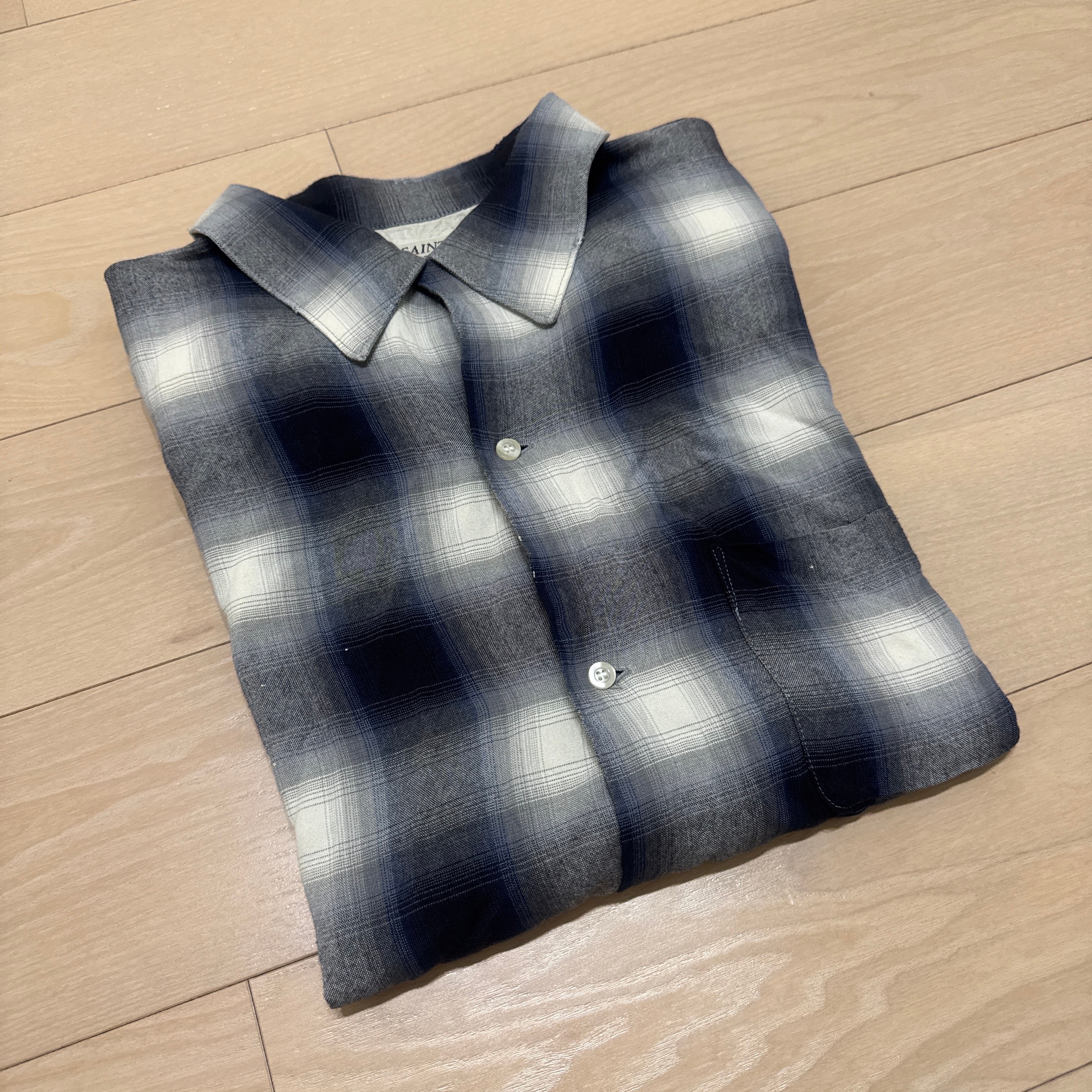 SAINT Mxxxxxx x LASTMAN Check Shirt Rayon "Navy"