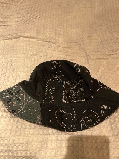 Kith Deconstructed Bandana Bucket Hat "Green/Stadium"