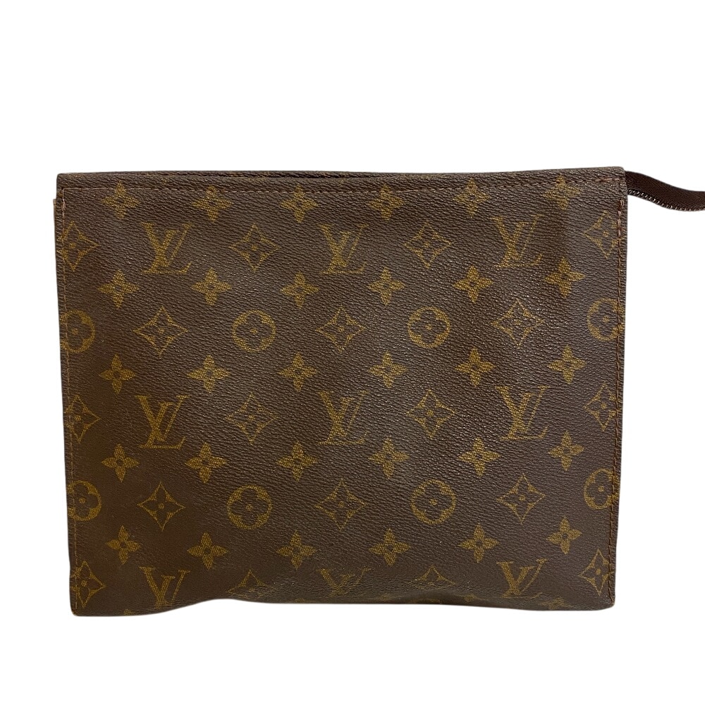 ルイヴィトン LOUIS VUITTON セカンドバッグ モノグラム ポッシュトワレット26 クラッチ バニティ ヴィンテージ ブラウン