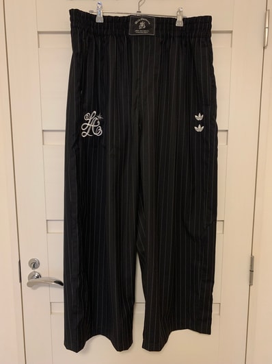 adidas x Willy Chavarria Pinstripe Track Pants "Black/White"