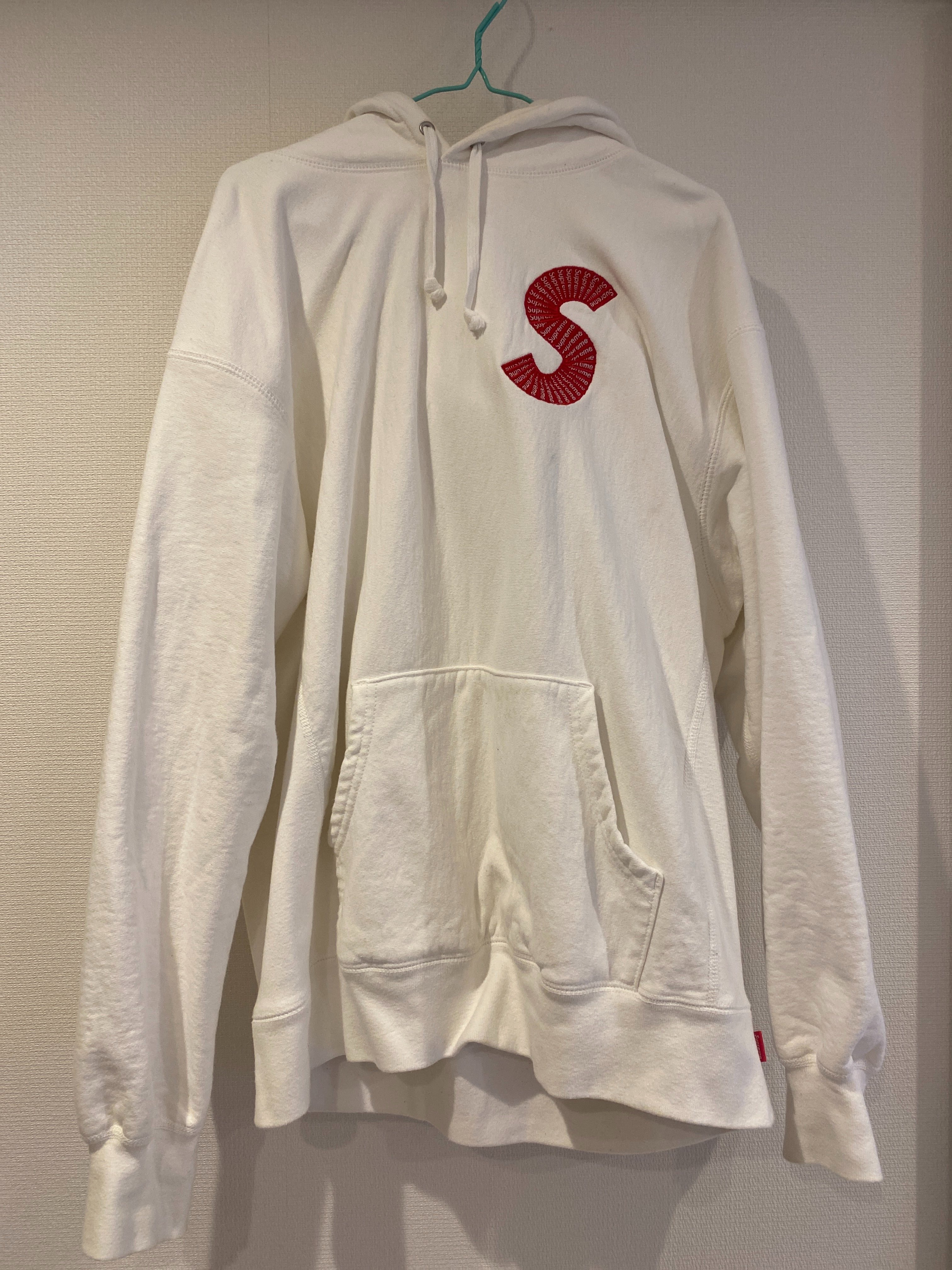 Supreme S Logo Hooded Sweatshirt "White" (20FW)