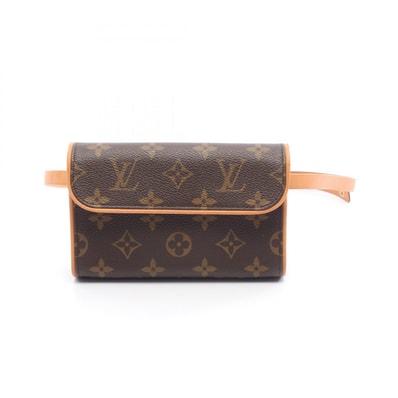 ルイ・ヴィトン LOUIS VUITTON ポシェットフロランティーヌ ウエストバッグ ボディバッグ バッグ PVCコーティングキャンバス レザー モノグラム レディース ブラウン系 M51855 【中古】
