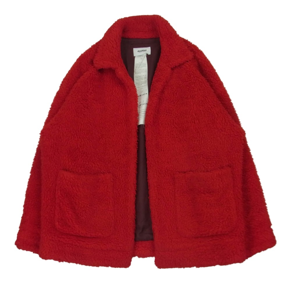 doublet ダブレット 21aw 21AW04 HAND-PAINTED RECYCLE FUR JACKET ハンドペイント ファー ジャケット レッド系 M【中古】