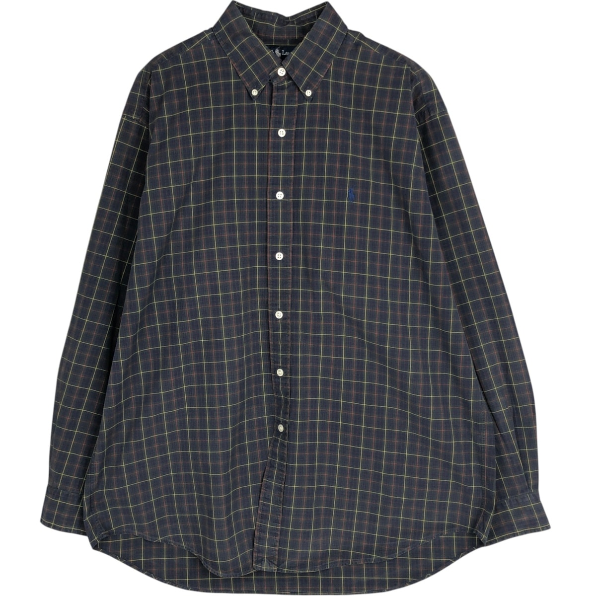 古着 ラルフローレン Ralph Lauren BLAKE 長袖 ボタンダウンチェックシャツ メンズL相当/eaa628992