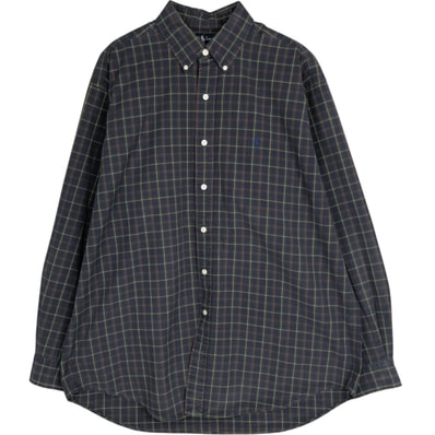 古着 ラルフローレン Ralph Lauren BLAKE 長袖 ボタンダウンチェックシャツ メンズL相当/eaa628992