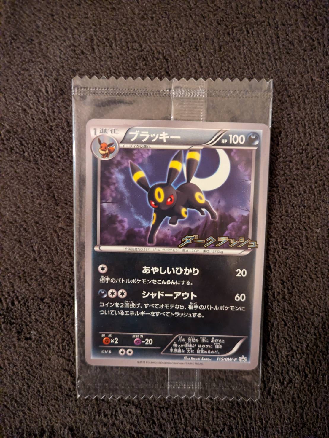 ブラッキー P [BW-P 115/BW-P](プロモーションカード「ダークラッシュキャンペーンパック」)
