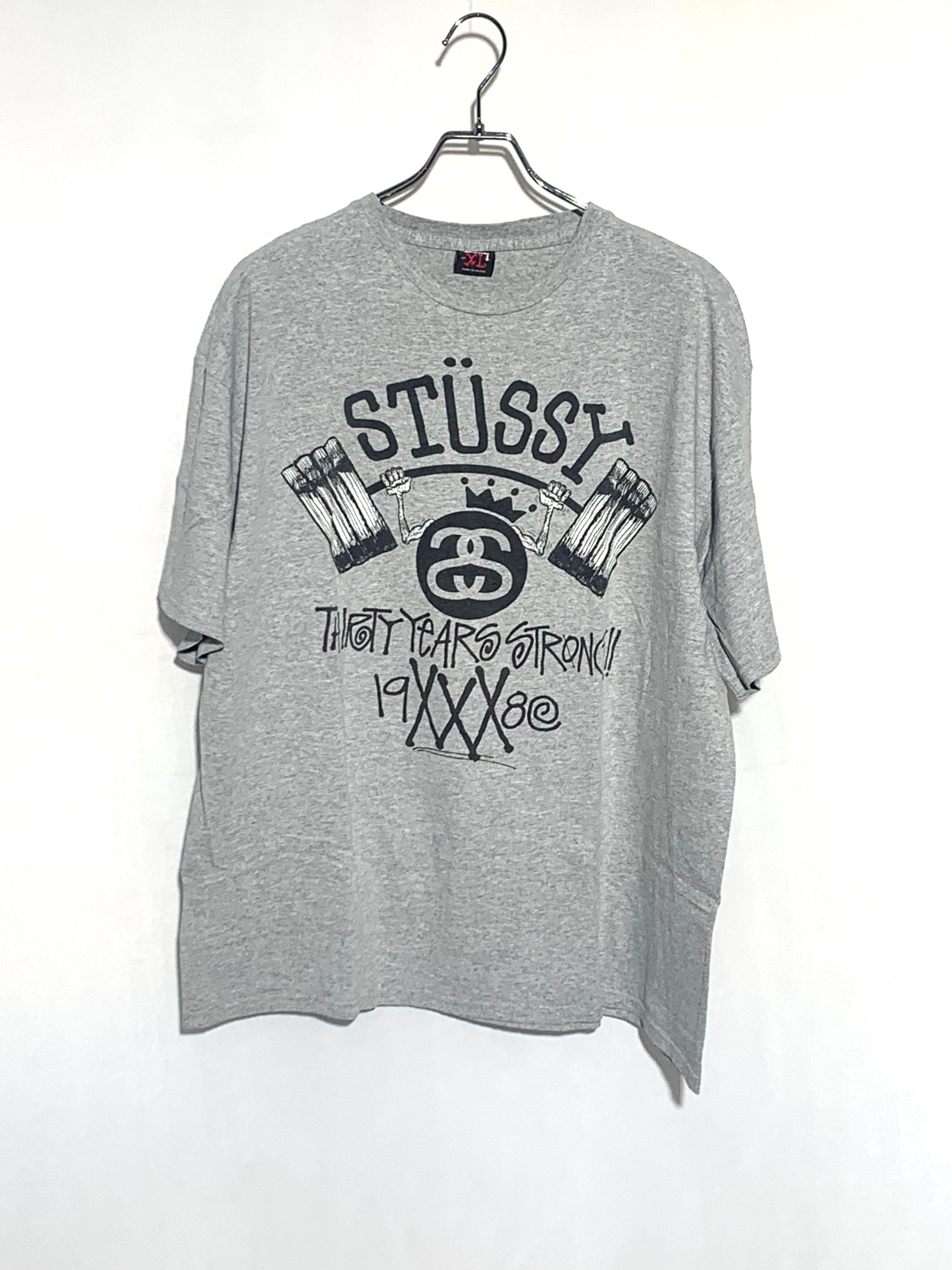 STUSSY THIRTY YEARS STRONG TEE Gray