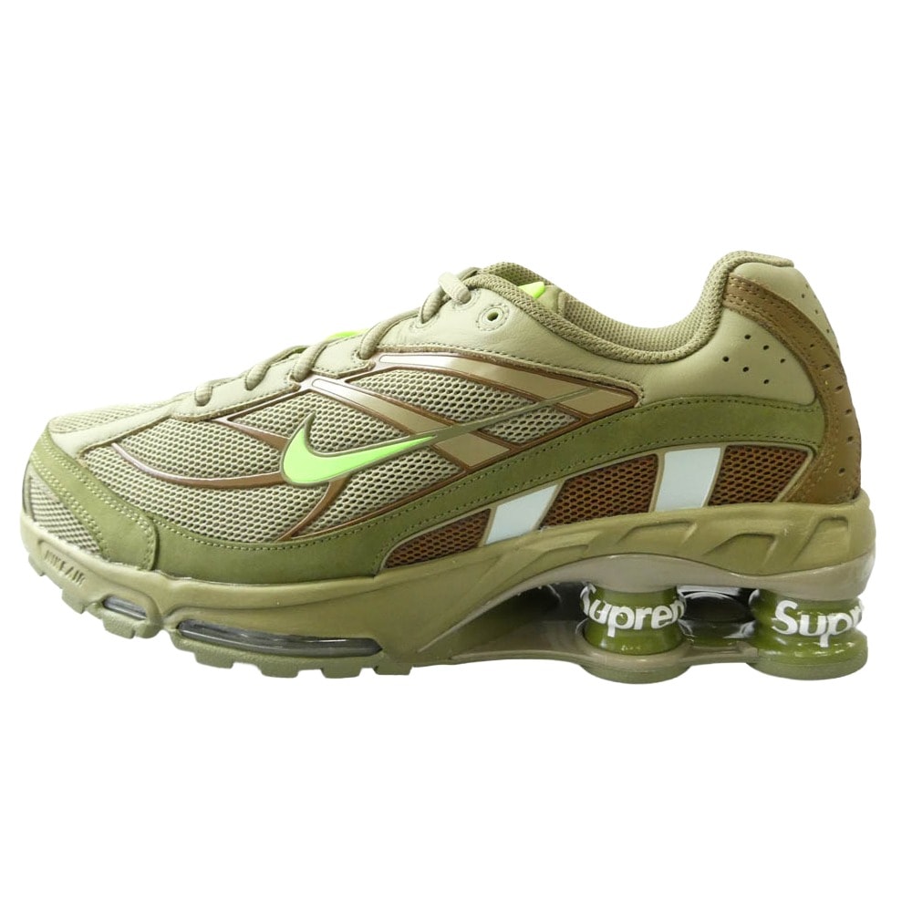 Supreme シュプリーム スニーカー DN1615-200 【フェイクバスターズ鑑定済み】Shox Ride 2 Neutral Olive Electric ショックスライド スニーカー グリーン系 28cm【新古品】【未使用】【中古】