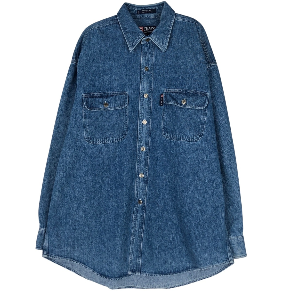 古着 90年代 ラルフローレン Ralph Lauren CHAPS チャップス 長袖 デニムシャツ メンズL相当 ヴィンテージ/eaa663272