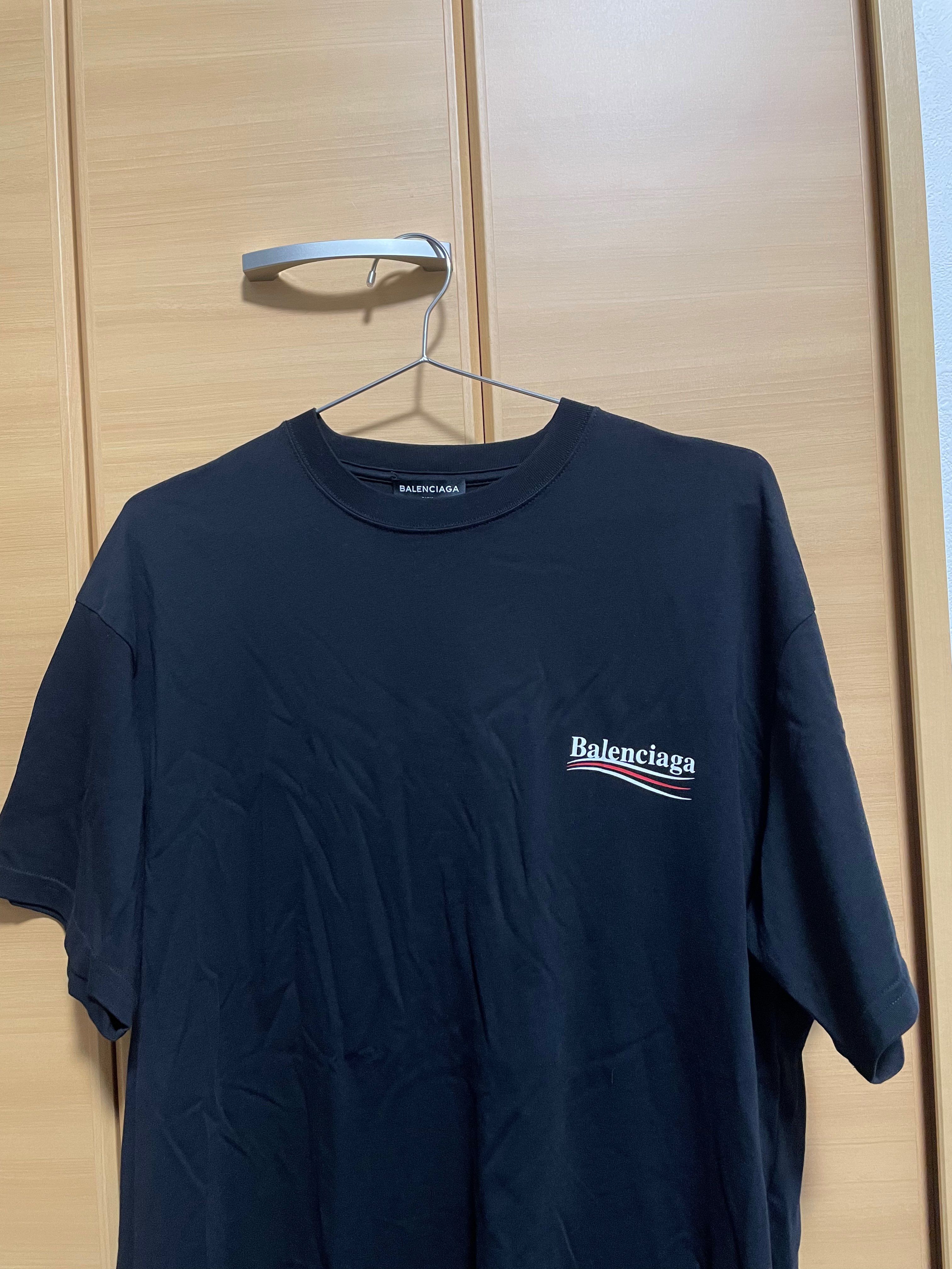 BALENCIAGA Political Campaign Logo Oversize T-shrit "Black"