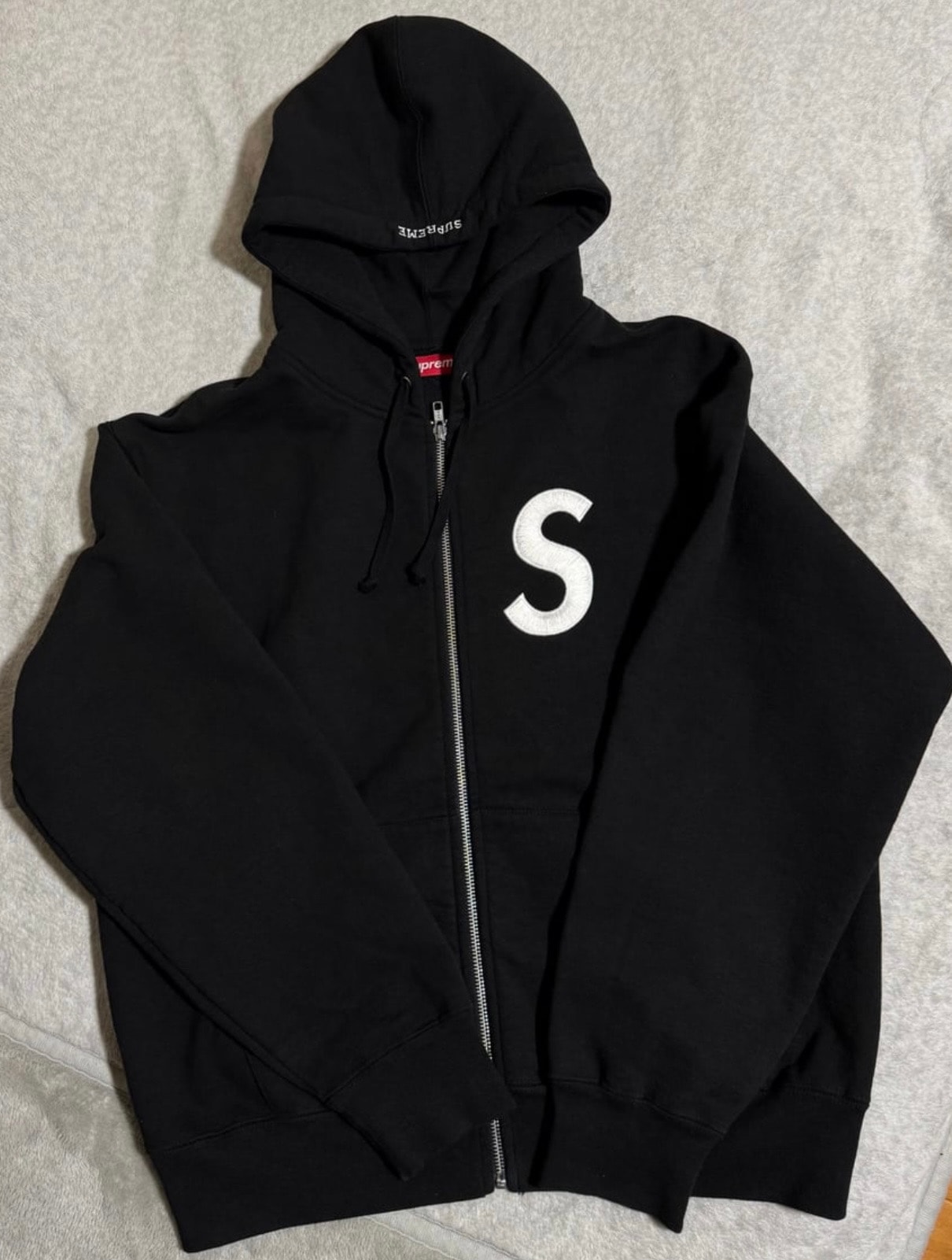 Supreme S Logo Zip Up Hooded Sweatshirt (25FW) "Black"