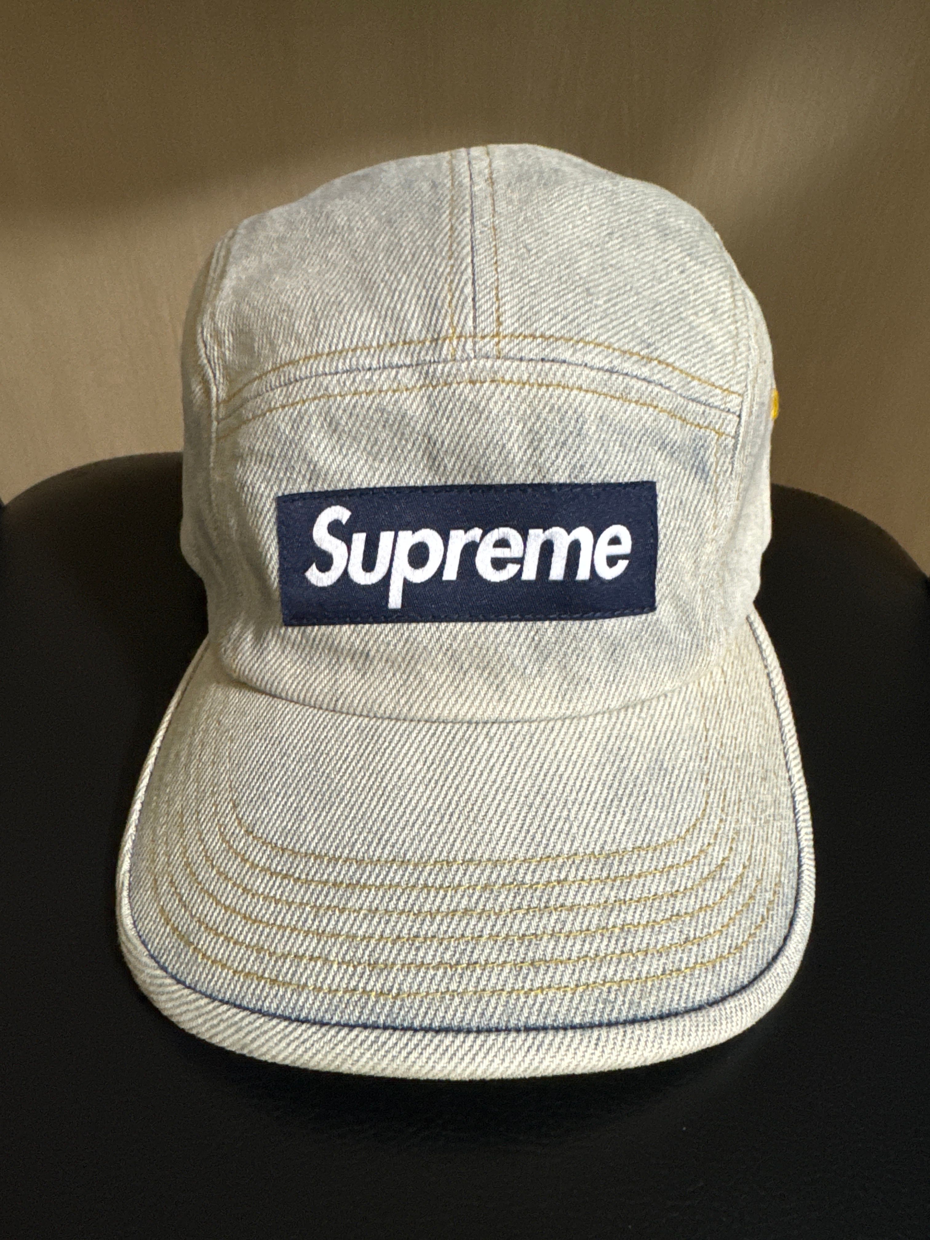 Supreme Denim Camp Cap "Dirty Indigo" (23SS)