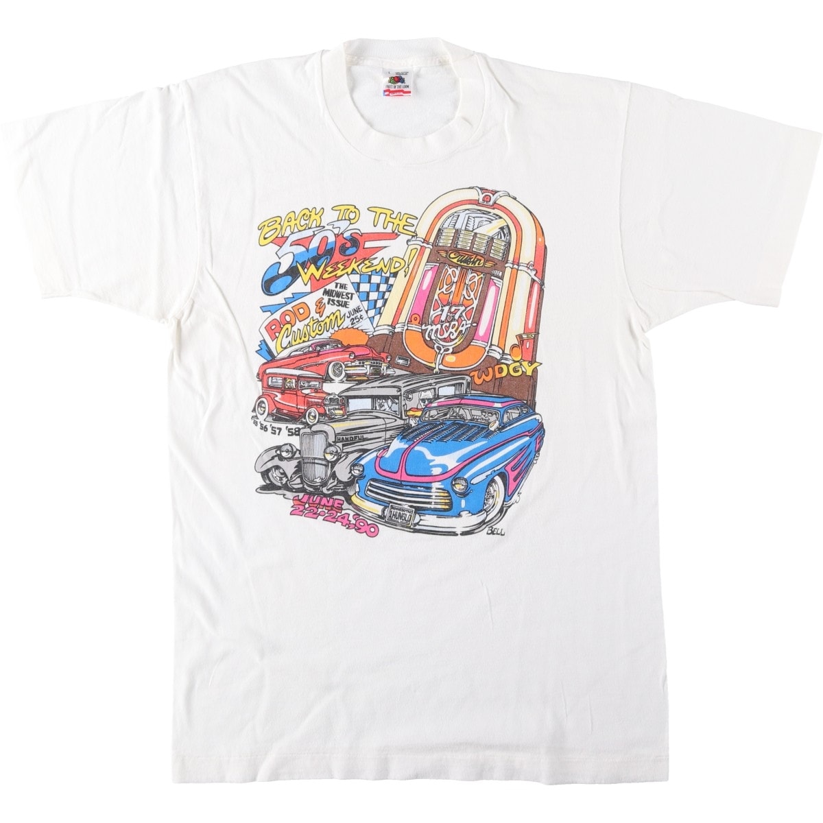 古着 90年代 フルーツオブザルーム FRUIT OF THE LOOM プリントTシャツ USA製 メンズL相当 ヴィンテージ/eaa654150