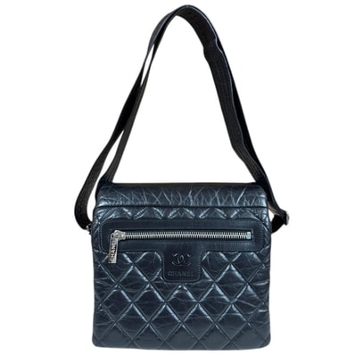 シャネル スモール メッセンジャー ショルダーバッグ コココクーン ショルダーバッグ レザー ブラック レディース CHANEL 中古