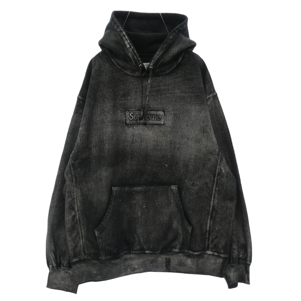 Supreme シュプリーム パーカー 24SS × MM6 Maison Margiela エムエムシックス メゾンマルジェラ Foil Box Logo Hooded Sweatshirt フォイル ボックスロゴ プルオーバー パーカー XL【中古】