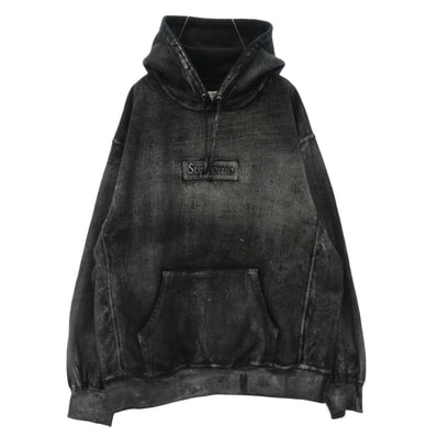 Supreme シュプリーム パーカー 24SS × MM6 Maison Margiela エムエムシックス メゾンマルジェラ Foil Box Logo Hooded Sweatshirt フォイル ボックスロゴ プルオーバー パーカー XL【中古】