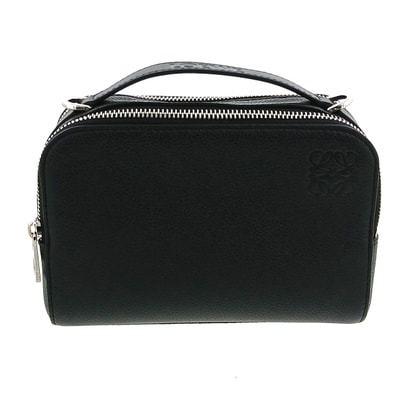 LOEWE ロエベ カメラ クロスボディバッグ ミニ ショルダーバッグ C660R441X01 レザー ブラック メンズ【中古】