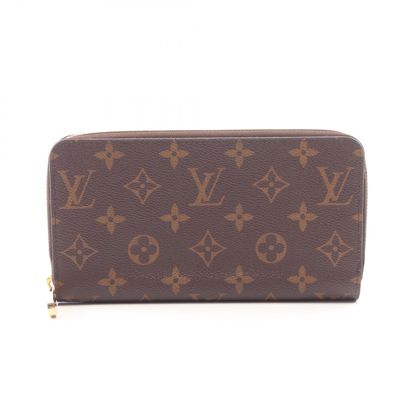 ルイ・ヴィトン LOUIS VUITTON ジッピーウォレット ラウンド長財布 財布 キャンバス PVC モノグラム メンズ レディース ブラウン系 M42616 【中古】