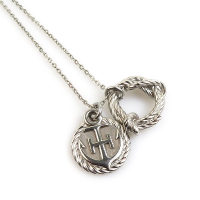 エルメス HERMES ネックレス コルタージュ ロープネックレス メタル シルバー レディース【中古】 56520a