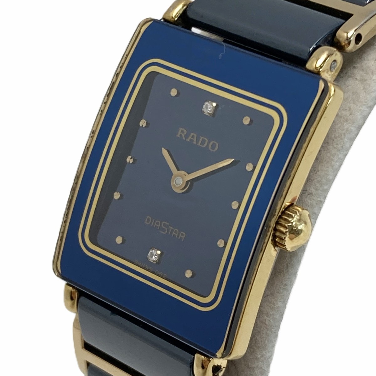 RADO ラドー ダイヤスター 2Pダイヤ 153.0283.3 ブラック クォーツ レディース 腕時計 DIASTAR