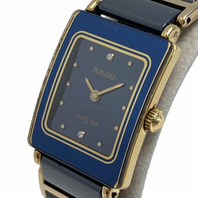 RADO ラドー ダイヤスター 2Pダイヤ 153.0283.3 ブラック クォーツ レディース 腕時計 DIASTAR