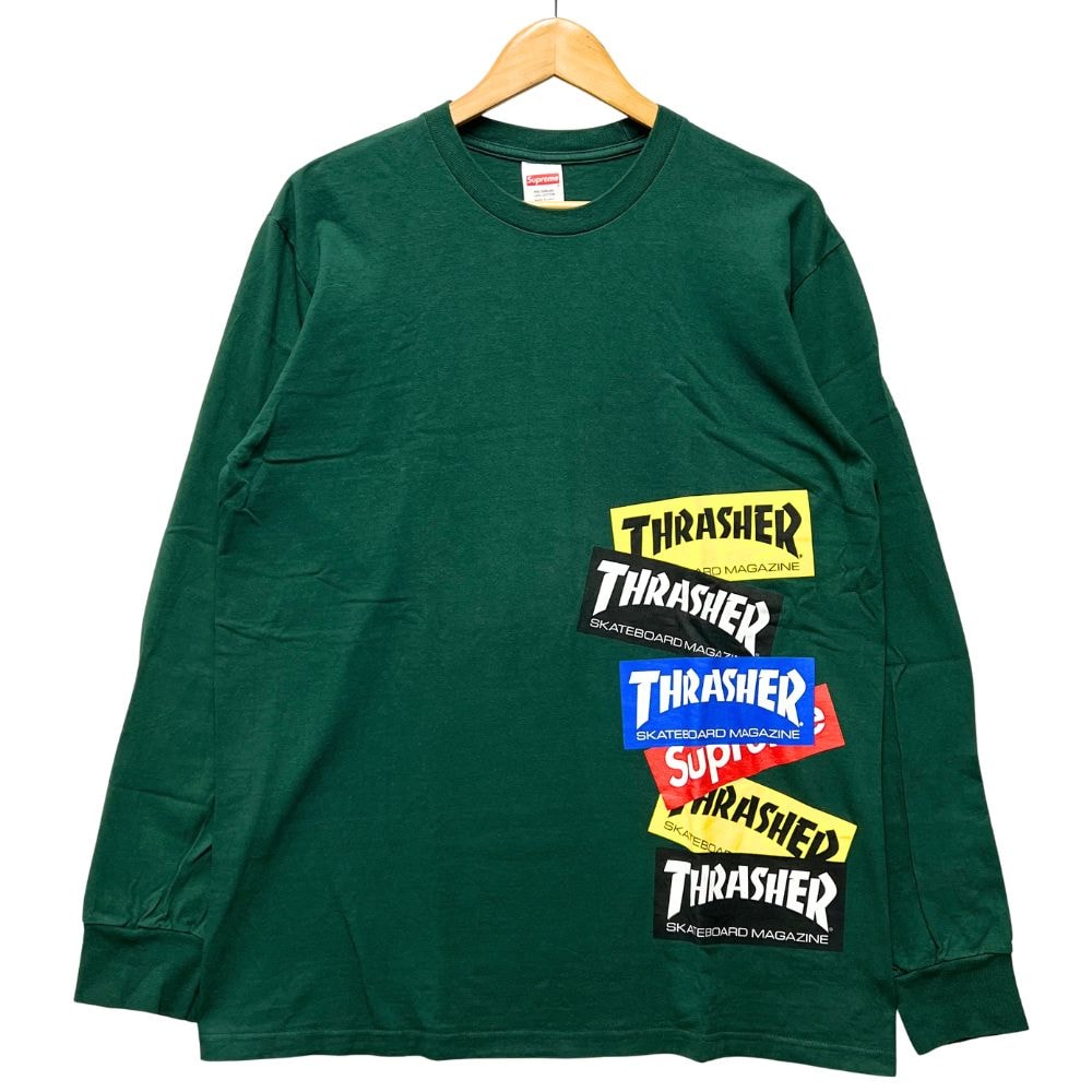 SUPREME シュプリーム × THRASHER ロゴ プリント ロングTシャツ 45217