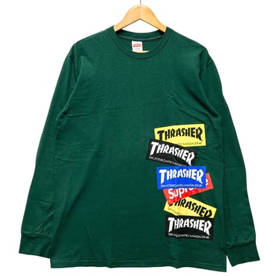 SUPREME シュプリーム × THRASHER ロゴ プリント ロングTシャツ 45217