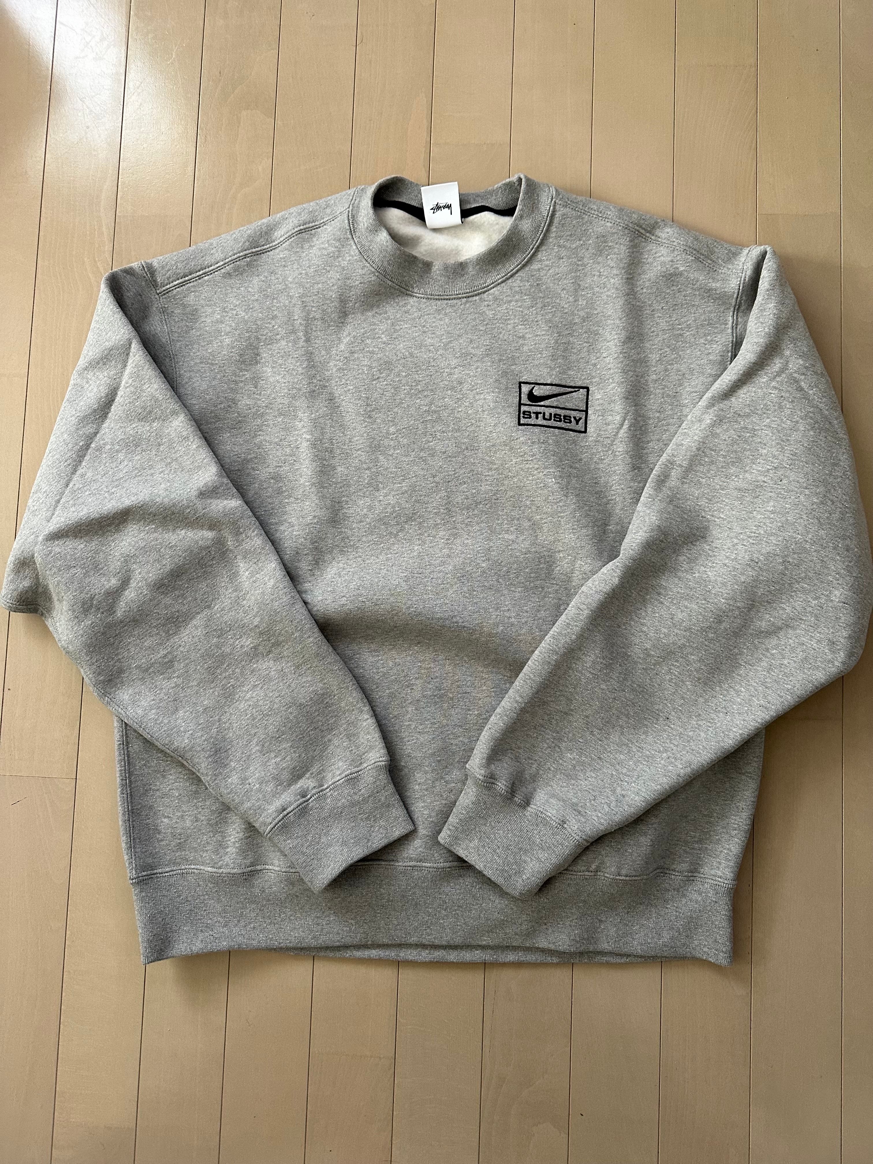 Stussy x Nike Fleece Crew (US Size) "Grey" DO9337-063