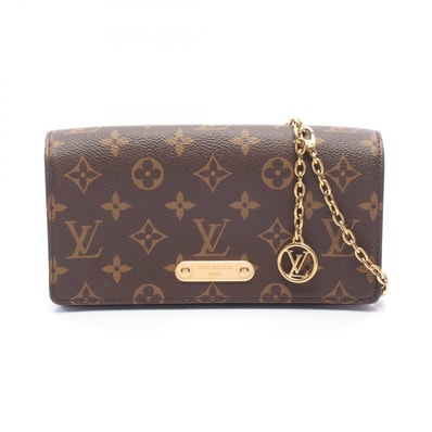 ルイ・ヴィトン LOUIS VUITTON ウォレット オン チェーン リリー モノグラム ショルダーバッグ バッグ PVCコーティングキャンバス レディース ブラウン系 M82509 【中古】