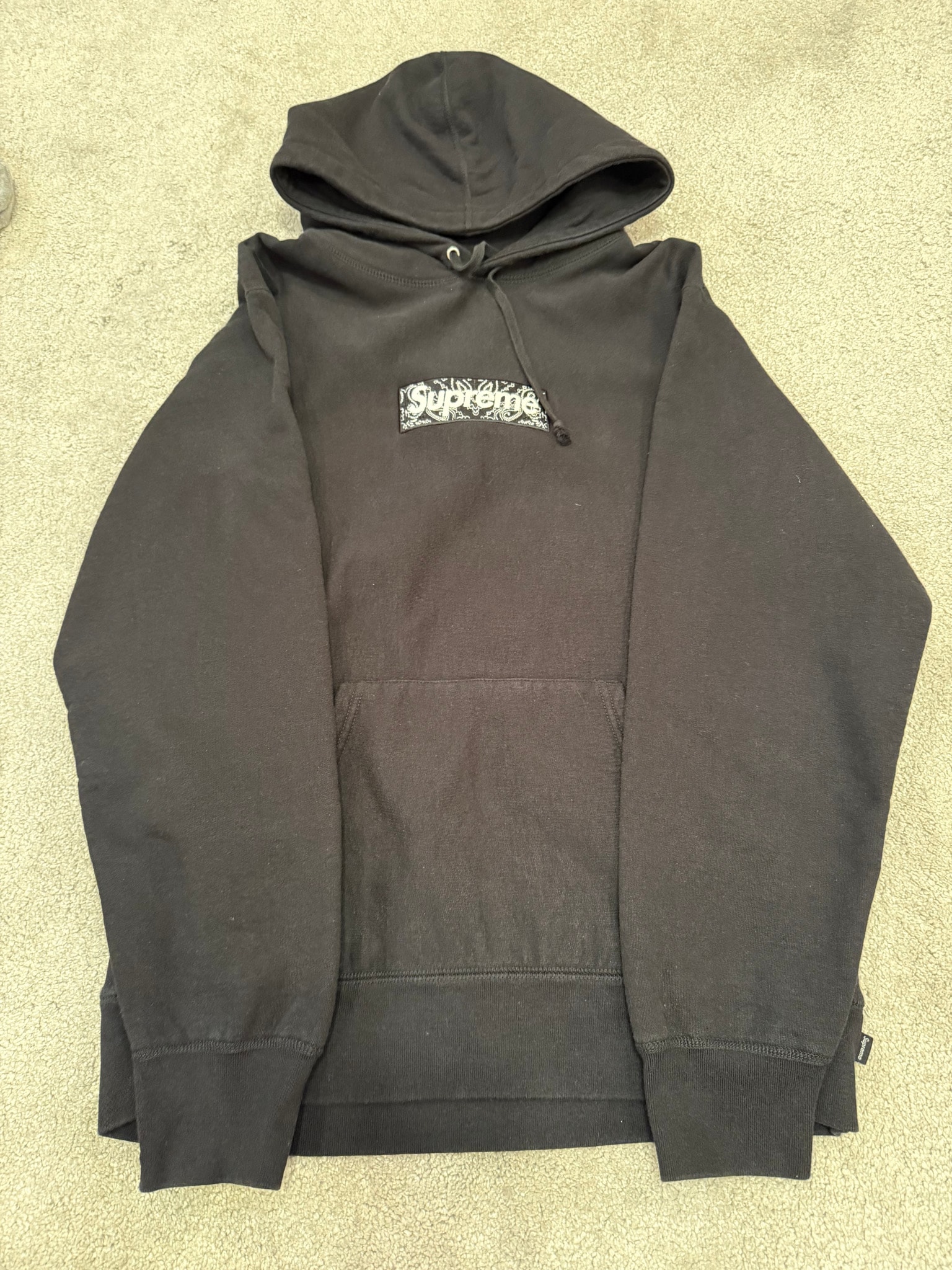 Supreme Bandana Box Logo Hooded Sweatshirt "Black"