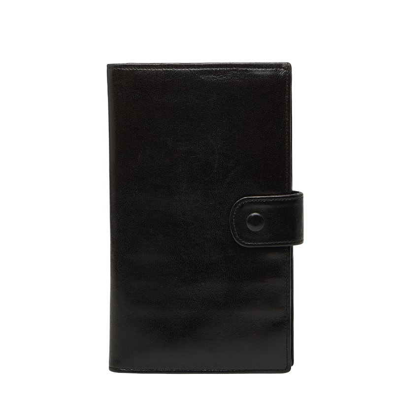 シャネル ココマーク 長財布 ブラック ラムスキン レディース CHANEL 【中古】