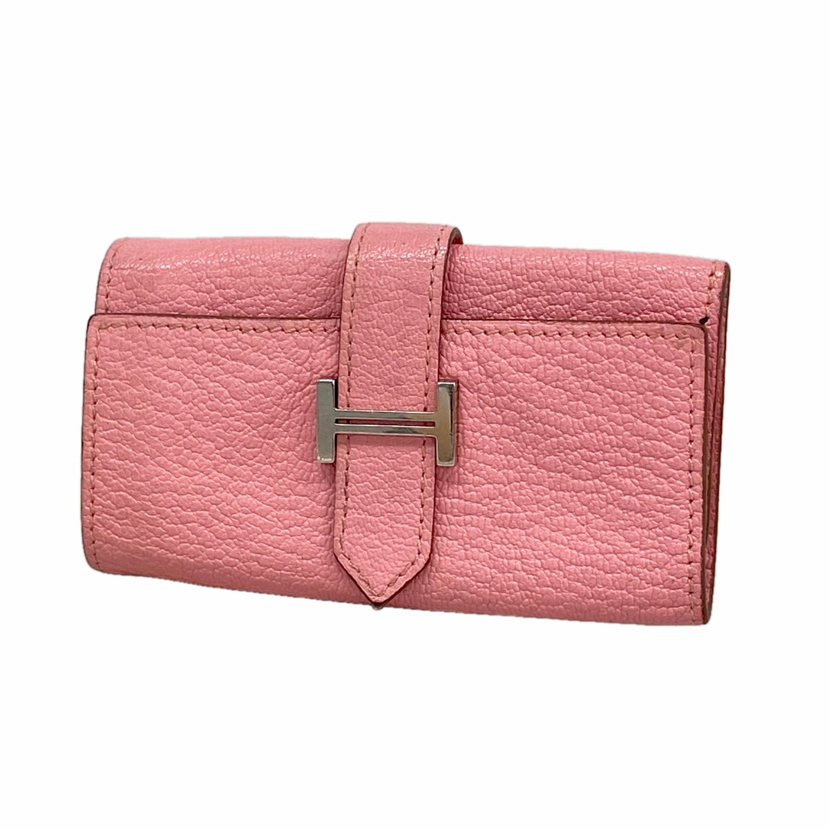 ★最終価格【6ie7369】エルメス キーケース ベアンキーケース シェブルミゾル ローズエテ シルバー金具 Y刻印【中古】レディース