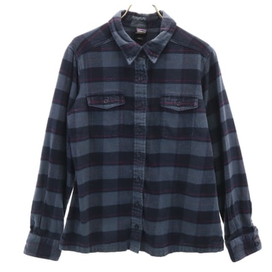 patagonia パタゴニア チェック柄 長袖 ネルシャツ 4 ネイビー 53915FA17 アウトドア