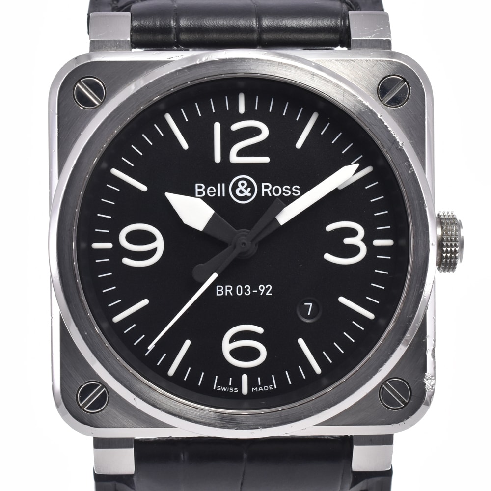 ベル&ロス Bell&Ross BR03-92S ブラック 自動巻き メンズ 良品 腕時計 M#146812