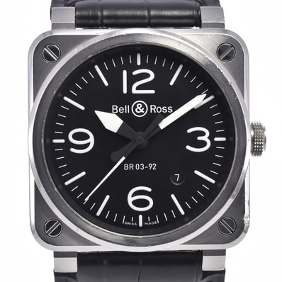 ベル&ロス Bell&Ross BR03-92S ブラック 自動巻き メンズ 良品 腕時計 M#146812