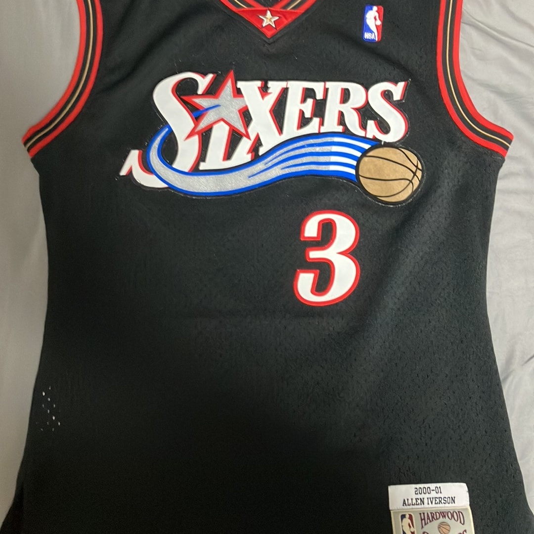 Mitchell&Ness NBA SWINGMAN ROAD JERSEY 76ERS 00 ALLEN IVERSON "BLACK"