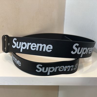 Supreme Repeat Leather Belt "Black" (22SS)