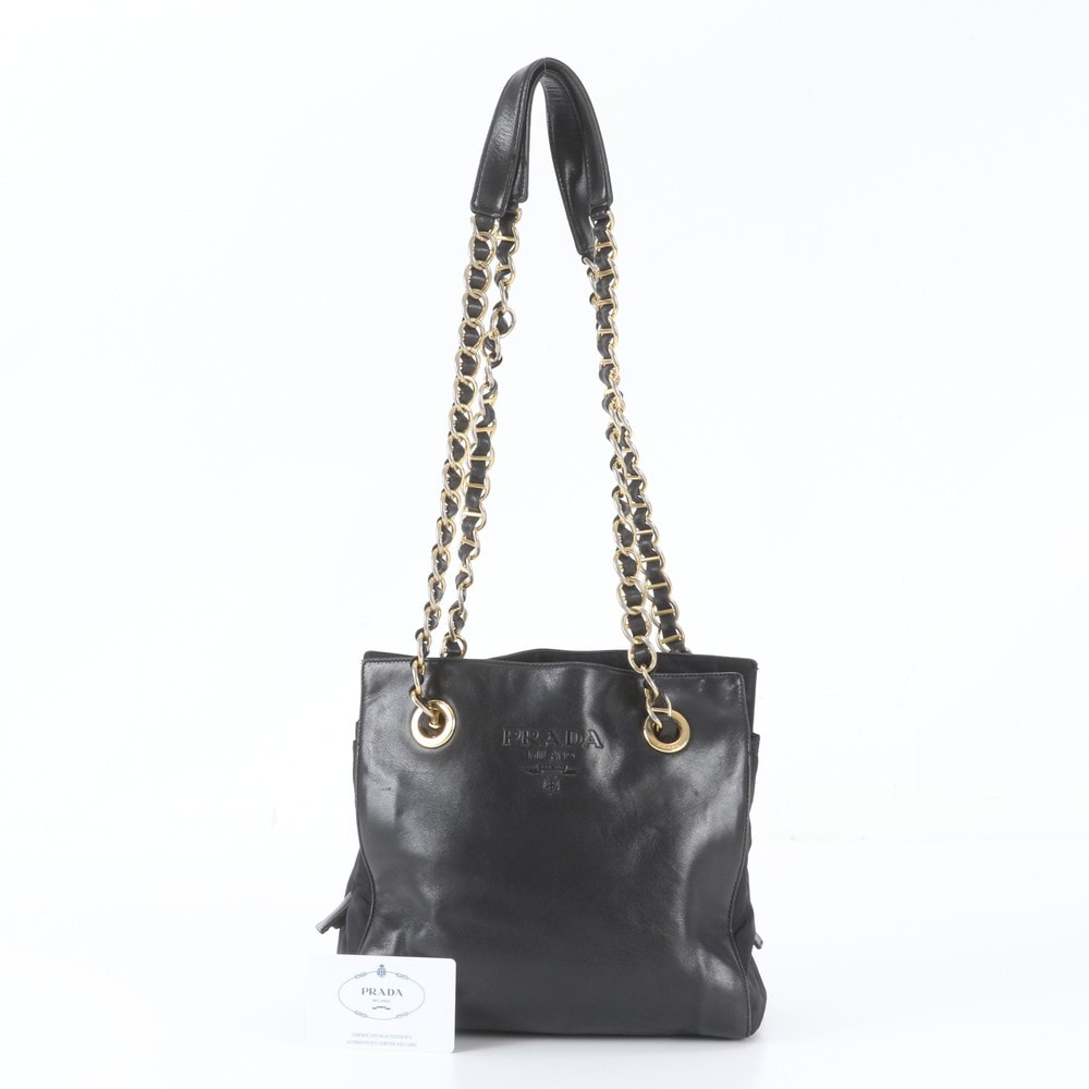 ■美品 プラダ チェーン B4329 ショルダーバッグ レザー