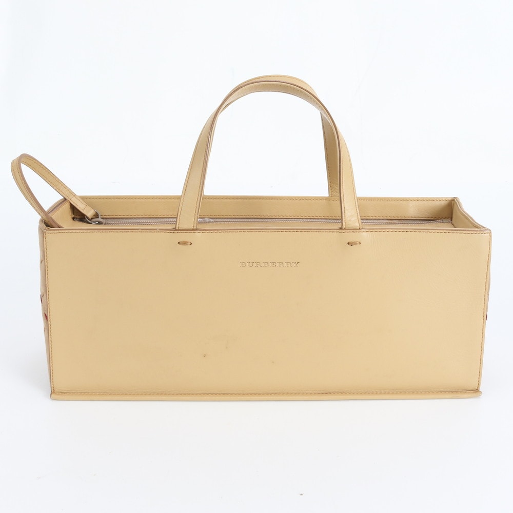 バーバリー ステッチハンドバッグ レザー