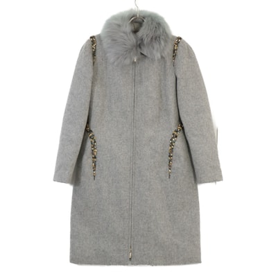 モンクレール 【×ERDEM】ELITA ビジュデザイン ファーカラーダウンロングコート 2