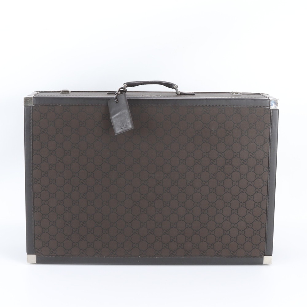 ■美品 グッチ GGナイロントランク レザー×ナイロン