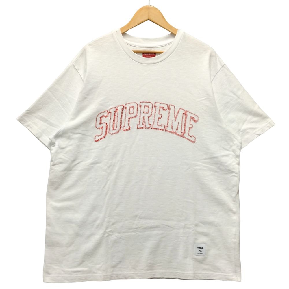 SUPREME シュプリーム 23SS Sketch Embroidered S/S Top スケッチ ロゴ 刺繍  半袖Tシャツ ホワイト サイズ XL  51559