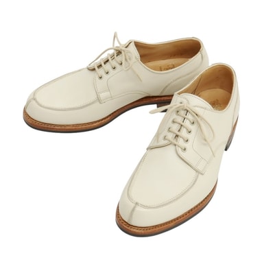 【中古】【未使用】クロケットアンドジョーンズ CROCKETT&JONES WEXFORD カーフ ドレスシューズ クリーム【サイズ5 1/2E】【メンズ】