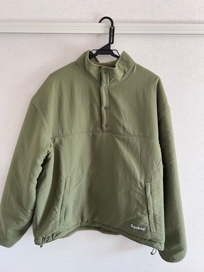 Supreme Polartec Shearling Reversible Pullover "Olive"