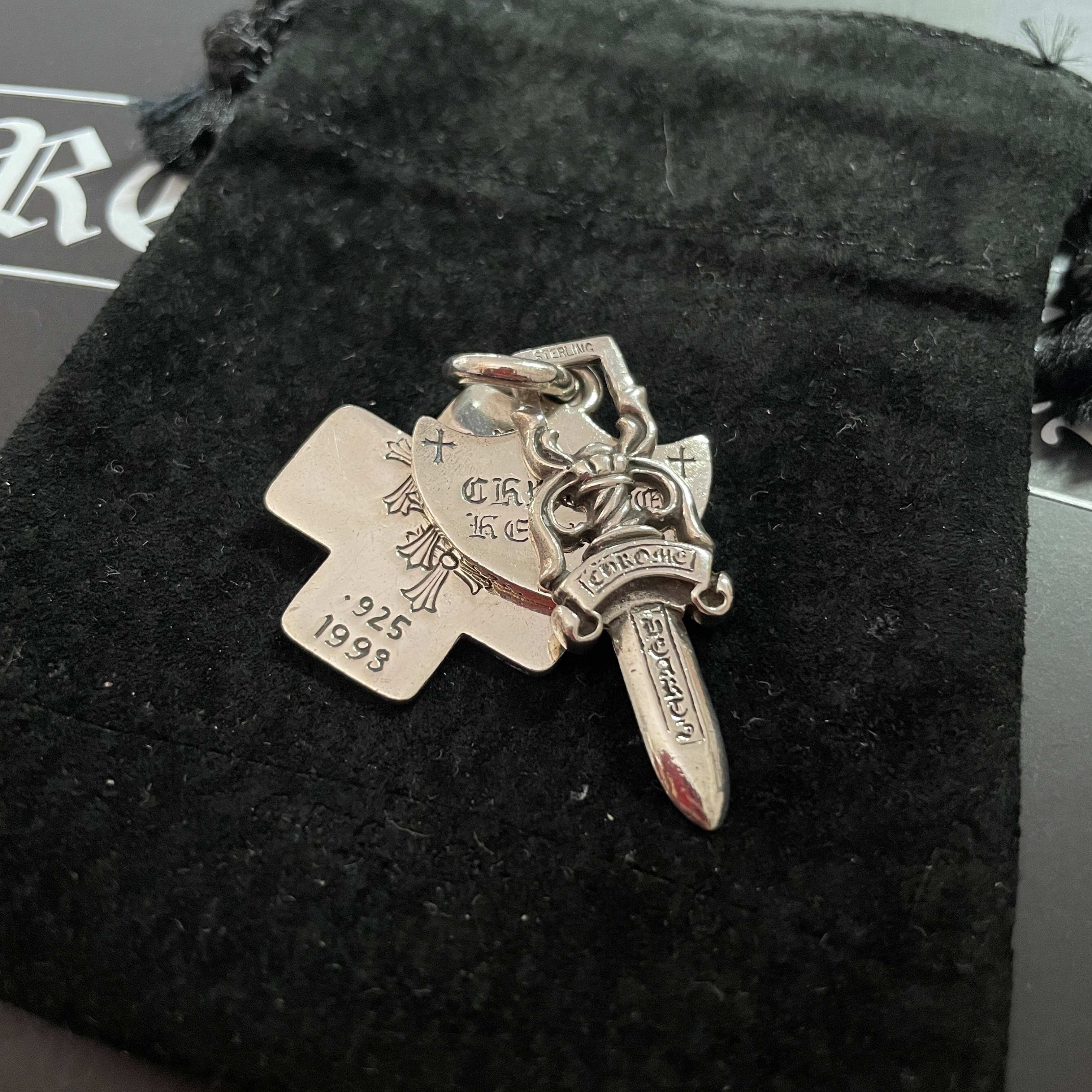 Chrome Hearts 3 Trinkets Pendant "Silver"