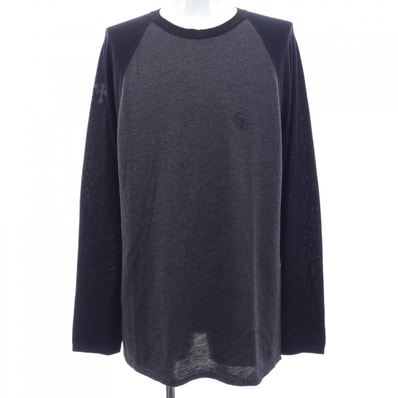 Chrome Hearts Embroidered CH Logo Cross Patch Raglan L/S T-Shirt "Black/Gray"