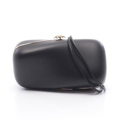 ロエベ LOEWE ツイステッド ミノディエール ショルダーバッグ バッグ レザー レディース ブラック系 AORGSEMX06 【中古】