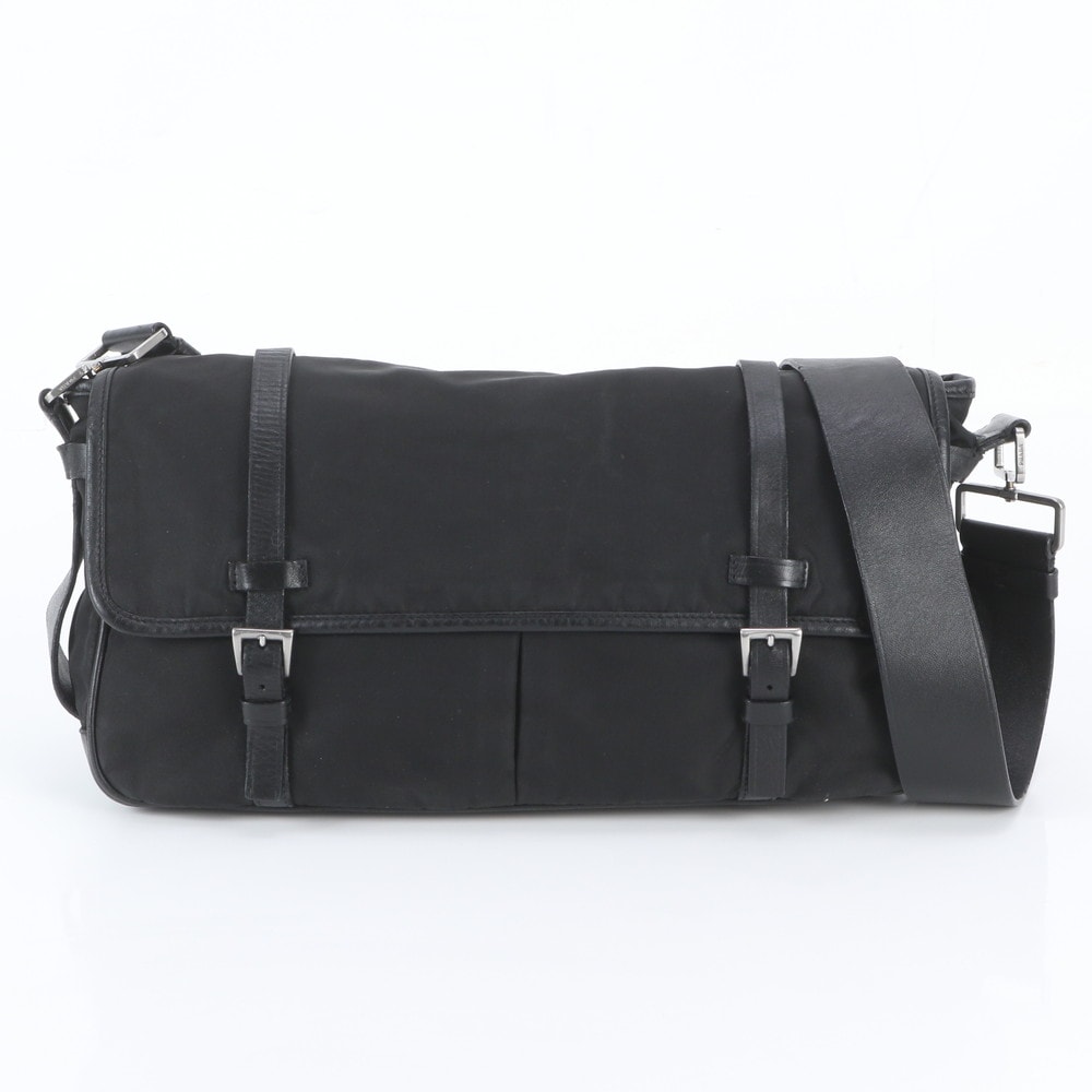 ■美品 プラダ テスート ナイロントライアングルロゴショルダーバッグ
