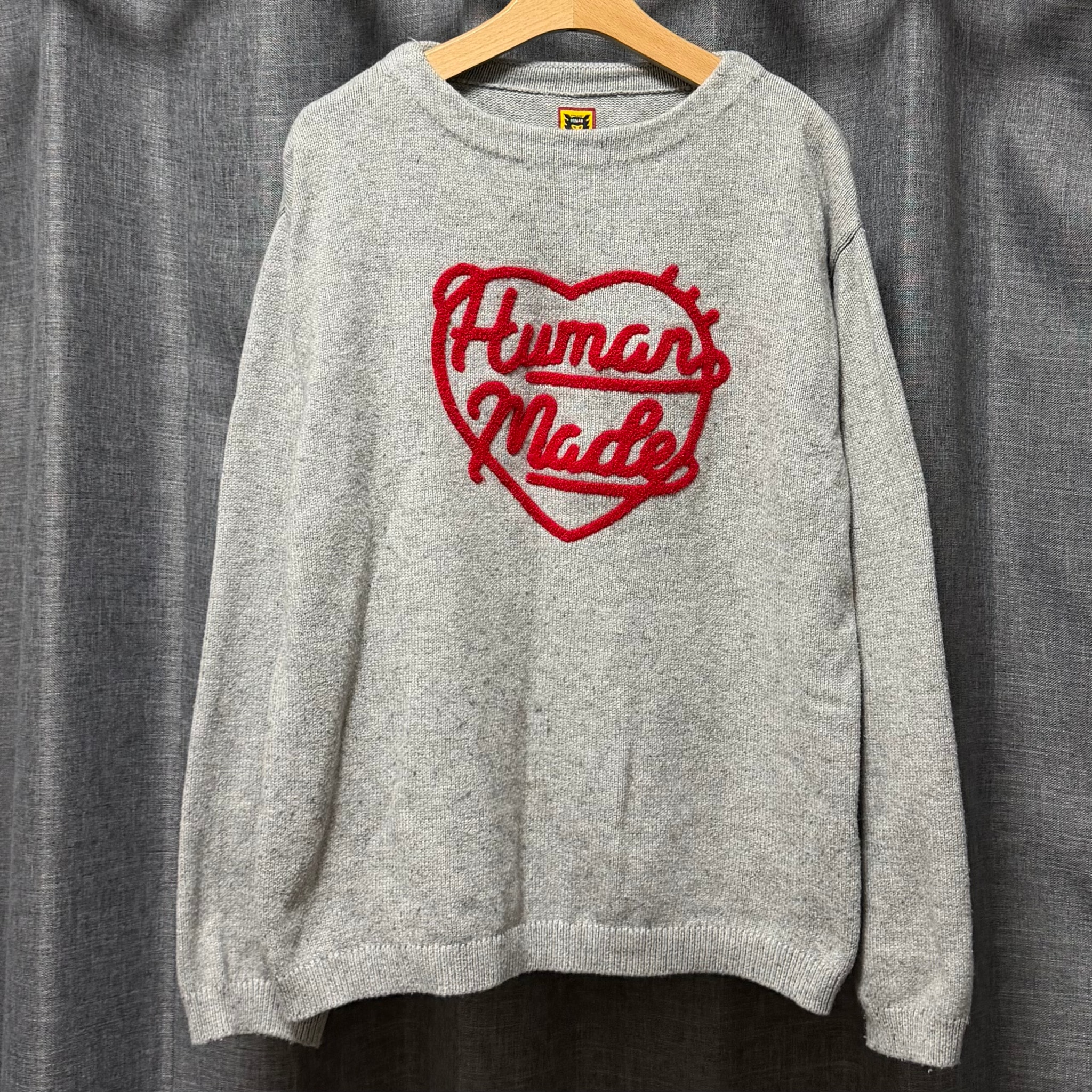 HUMAN MADE Heart Knit Sweater "Gray"